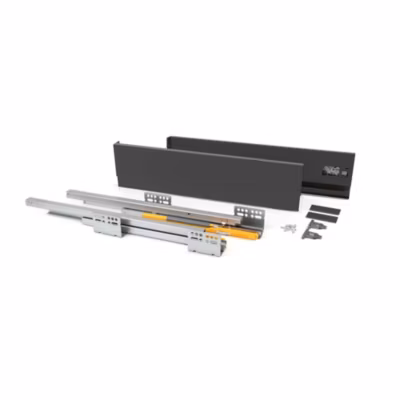 Emuca Tiroir extérieur Concept 30kg hauteur 138mm, profondeur 400mm, Acier, Gris antracite