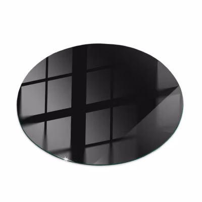 Dessus de table en verre trempé Wallfluent fi60 cm Couleur noire lisse