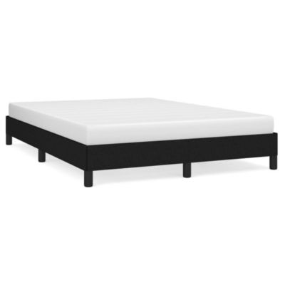 Lit double, Lit adulte, Cadre de lit sans matelas noir 140×200 cm tissu