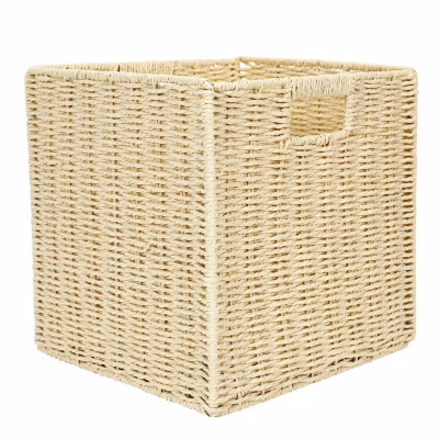 Cube de rangement tressé pliable