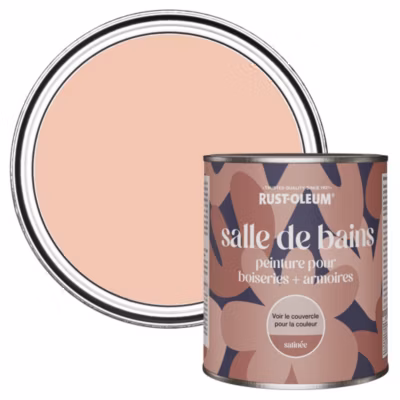 Peinture Rose pour Boiseries de Salle de Bains, Satinée – RUST-OLEUM – Corail 750ml