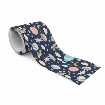 Bande Décorative auto-adhésif LAPINS Ballons Nuages Pour Chambre Enfants 10cm x 300cm