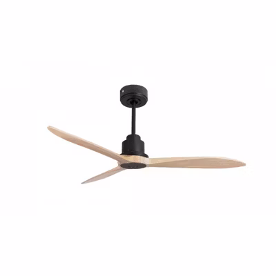 Tenerife Ring – Super destratificateur et ventilateur DC 132 cm  Gris basalte pales bois clair sans Lumière 25 à 35 m²