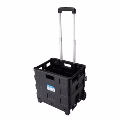 Chariot-Caisse Pliant 25 kg – Pratique et Léger – Idéal pour Transporter vos Effets – Silverline