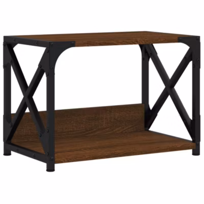 Support d&rsquo;imprimante à 2 niveaux chêne marron 44x26x31,5 cm vidaXL