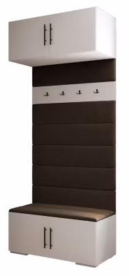 Armoire haute pour le hall  Inova 3 100/47/236,7 (blanc/noir)