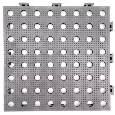 Lot 200 dalles de sol antidérapantes MAXI Gris 33x33x2cm (22m²) Ultra-résistantes : circulation automobile, hôtellerie, industrie