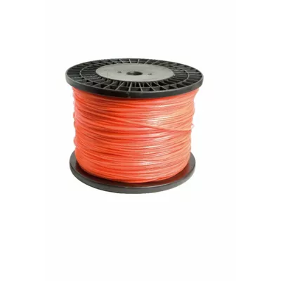 Fil de débroussailleuse – Fil nylon de coupe – monofil section carré diam 4mm x 445 mètres – Bobine
