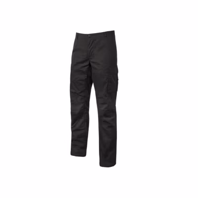 Pantalon de travail OCEAN Black Carbon EY123BC – coupe Slim-Fit, poches multifonctions, renforts
