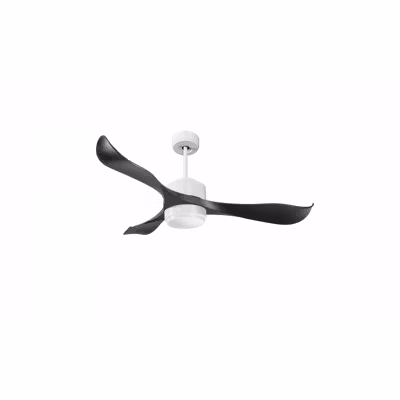 Modulo Regular Exterior – un ventilateur pour extérieur IP44, DC 132 cm Blanc pales abs noir Lumière dimmable 20 à 30 m²