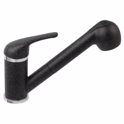 Robinet mitigeur avec douchette extractible FREYA Noir Graphite – SANIVERRE