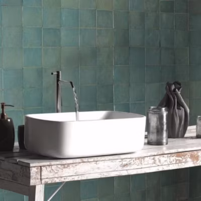 Carrelage Effet Zellige Turquoise MANARA CLAY 10×10 Tamir Turquesa – Les Carreaux de Jean
