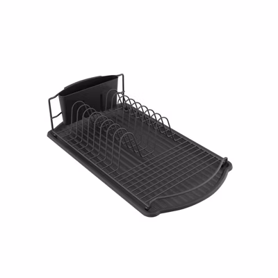 Egouttoir à  vaisselle avec plateau en Acier Noir mat MSV