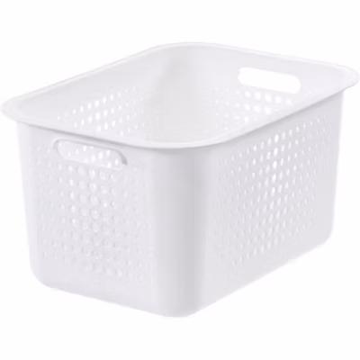 Corbeille en plastique recyclé pour salle de bain 13 litres – Blanc