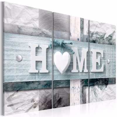 Tableau Vintage Turquoise Fusion 90×60 cm