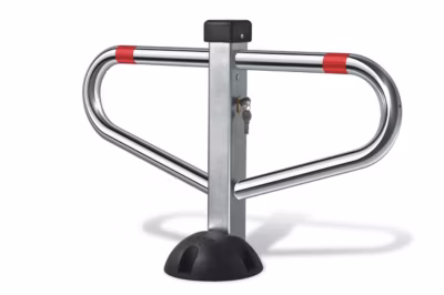 Barrière de parking premium cœur, a clef, rabattable 1 pied. Lot de 24 pièces.
