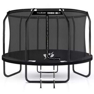 Trampoline de jardin THUNDER 12ft 366 cm avec filet de sécurité et échelle pour enfants 1 pièce.