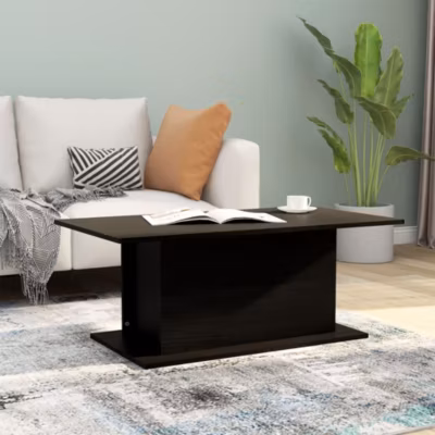Table basse,Table Salon,Table d&rsquo;appoint noir 102×55,5×40 cm bois d&rsquo;ingénierie