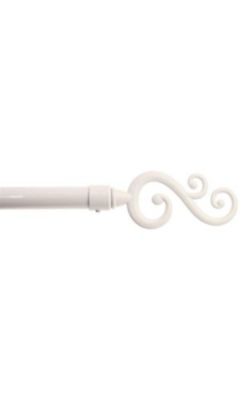 1 KIT EXTENSIBLE  COMPOSÉ  DE 2 SUPPORTS AVEC VISSERIE ET 2 EMBOUTS BYZANCE – 120 A  210 CM – DIAMETRE 19 –  BLANC