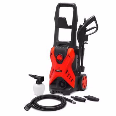 Nettoyeur haute pression 1700W – 135 bars sur roues – Buse turbo et buse rotative – Brick