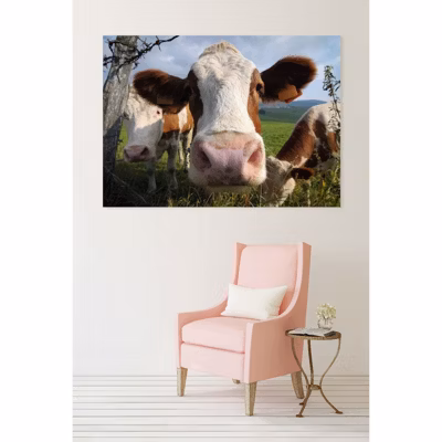 Tableau toile XXL en kit Oh La Vache 180 x 130 cm – Toile textile sans PVC