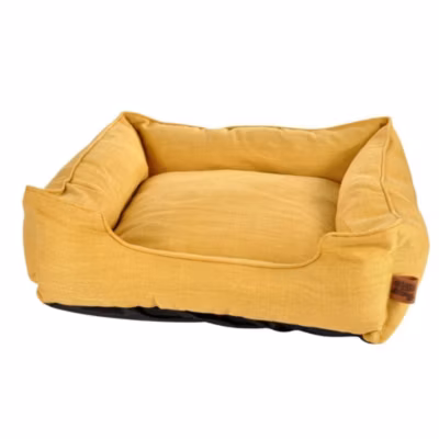 Couchage Cosy Golden – panier pour chien – Love Story – couchage animaux  Jaune L.55 x l.50 x H.20 cm