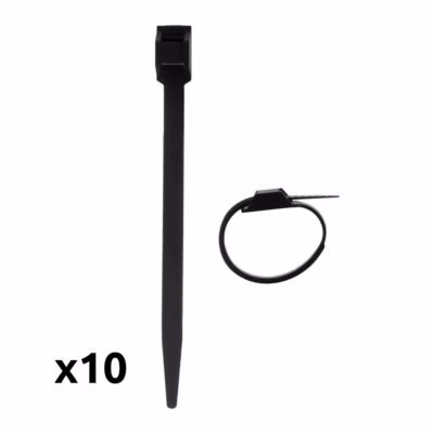 Lot de 10 colliers de câblage 6x114mm – Noir – Zenitech