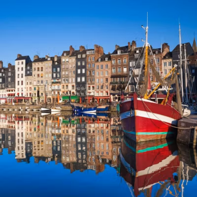 Tableau sur toile port honfleur 65×65 cm Fabriqué en France