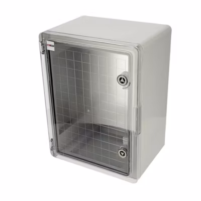 Coffret électrique  ABS 300 x 400 x 210 mm Tableau électrique nu avec plaque de montage galvanisée et porte transparente, HOROZ