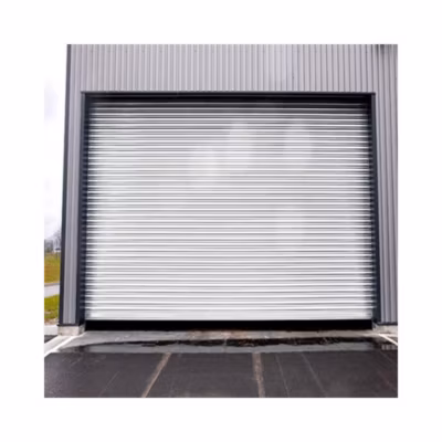 Rideau Métallique Blanc RAL9010 Motorisé 220V Lames Pleines 7/10ème L2000 H2500 CLASSIC