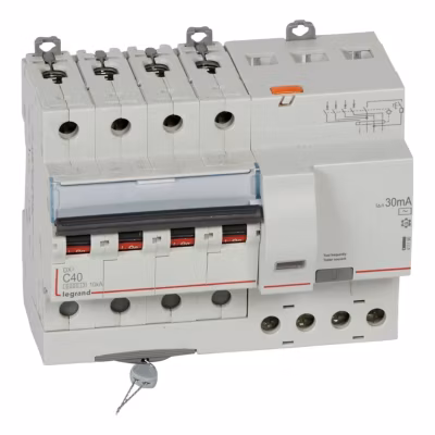 411190 Legrand Disjoncteur Différentiel Tétrapolaire 40a – 30ma – Type Ac – Dx36000 – 10ka – 4p