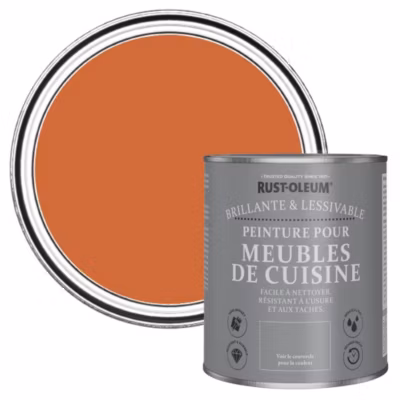 Peinture Orange pour Meubles de Cuisine, Brillant – RUST-OLEUM – Thé Chaï 750ml