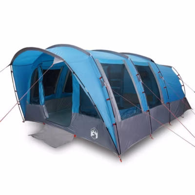 Tente familiale tunnel 8 personnes bleu imperméable vidaXL