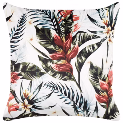 Coussin EDELWEISS Velours 45 x 45 cm Multicolore Motif de plante