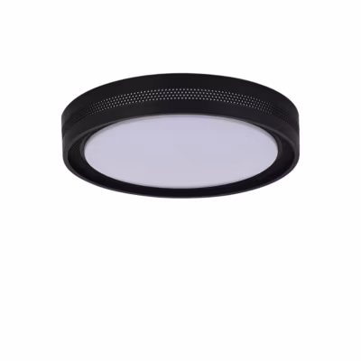 Plafonnier LED noir CCT 40 cm 3000K 4000K 6000K design perforé moderne Ronda