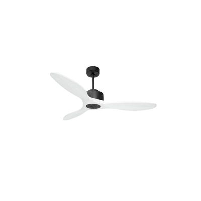 Modulo Regular Ring – Super destratificateur et ventilateur DC 132 cm Gris basalte pales bois blanc sans Lumière  25 à 40 m²