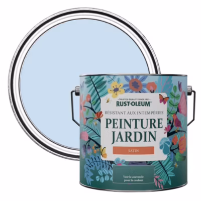 Peinture Bleue pour Jardin et terrasse, Finition Satinée – RUST-OLEUM – Bleu poudré 2,5 L