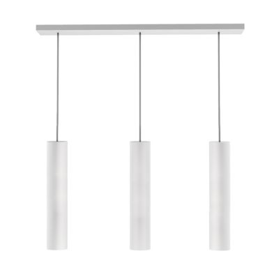 LUMICOM – ROND Suspension, 3X GU10, max 33W, métal, blanc mat, L70cm x H30cm