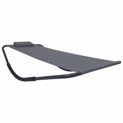 vidaXL Lit de jardin Gris 200×90 cm Acier