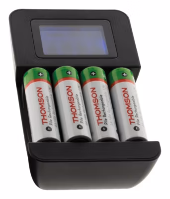 Chargeur pour piles AA et AAA (fournies) – Thomson