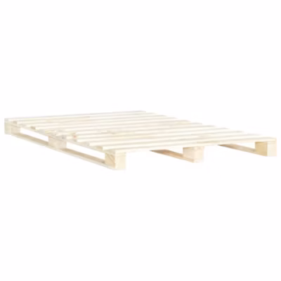 Lit double, Lit adulte, Cadre de lit de palette sans matelas 160×200 cm bois massif pin