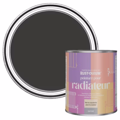 Peinture Noire Résistante à la chaleur pour Radiateur, Finition Satinée – RUST-OLEUM – Magie noire 750ml