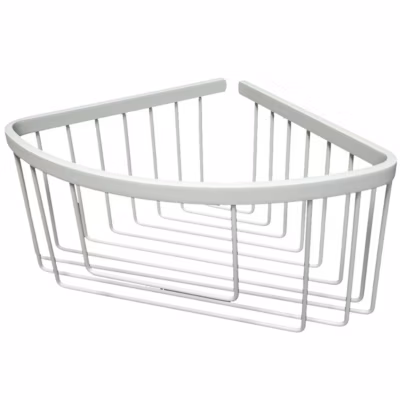 Support de gel d&rsquo;angle finition BLANC mat en laiton Kibath