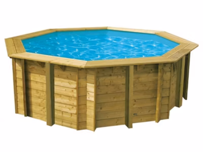 Piscine bois Ubbink SUNWATER All in One 360x120cm octogonale