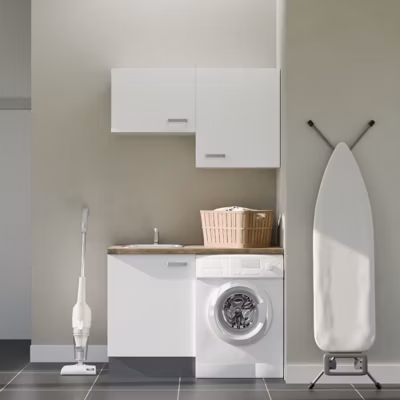 Ensemble meubles buanderie avec emplacement lave-linge – B02