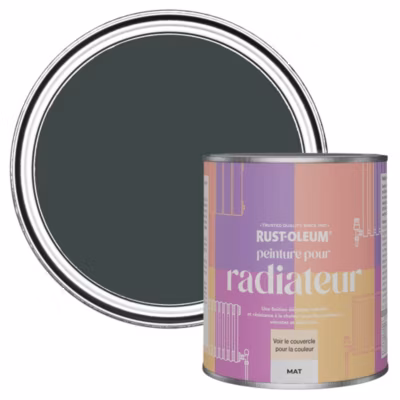 Peinture Noire pour Radiateur, Finition Mate – RUST-OLEUM – Sable Noir 750ml
