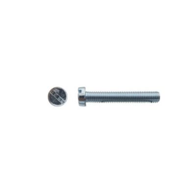 500 Vis Métaux Tête Cylindrique Fendue 5 x 25 mm – DIN 84 – Zingué blanc – D-Work