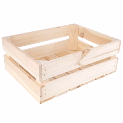 Creative Deco Caisse en Bois Naturel 40 x 30 x 15 cm – Caisse Rangement Bois Vintage – Cagette Bois Deco – Boite Decoration