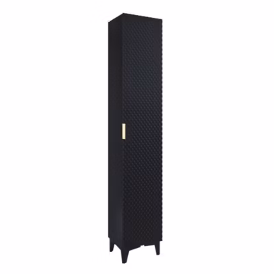 Colonne de salle de bain collection CHIC noir  Rangement moderne et élégant