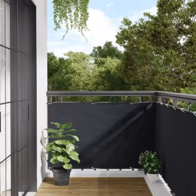 vidaXL écran de Balcon Tissu Oxford Anthracite Brise-vue Pare-vue Brise Vent 42327